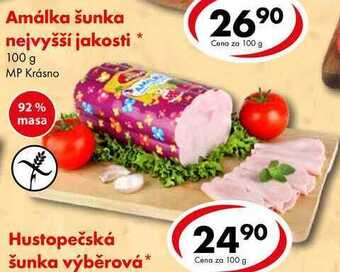 CBA Amálka šunka nejvyšší jakosti, 100 g nabídka