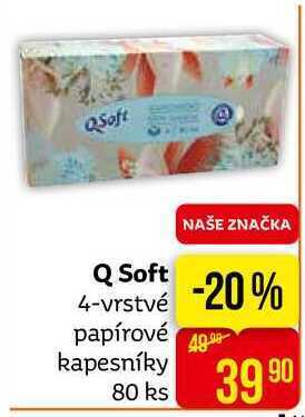 Teta Q soft 4-vrstvé papírové kapesníky 80 ks nabídka