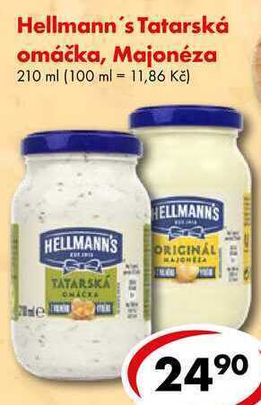 CBA Hellmann's tatarská omáčka, majonéza, 210 ml nabídka