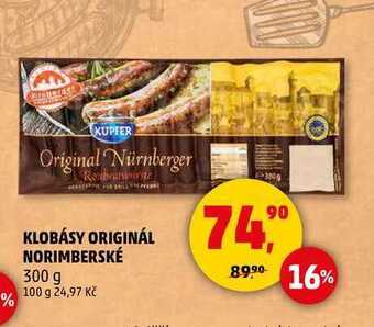 Penny Market Klobásy originál norimberské, 300 g nabídka