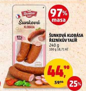 Penny Market Šunková klobása řezníkův talíř, 240 g nabídka