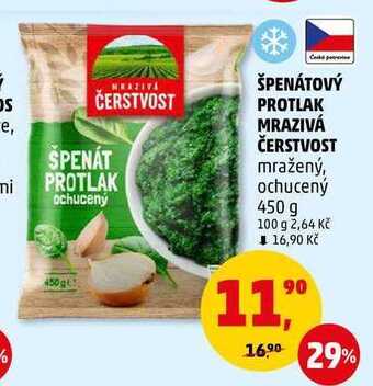 Penny Market Špenátový protlak mrazivá čerstvost, 450 g nabídka