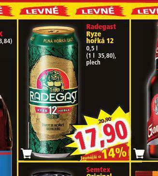 Norma Pivo radegast ryze hořká 12 nabídka