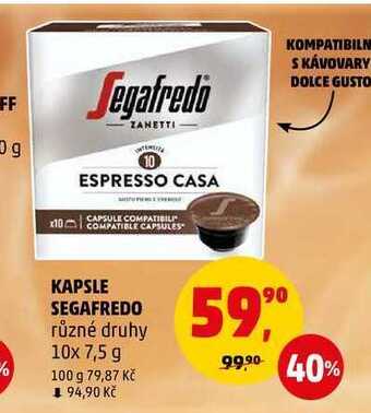 Penny Market Kapsle segafredo, 10x 7,5 g nabídka