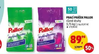 Penny Market Prací prášek pallor, 3,75 kg nabídka