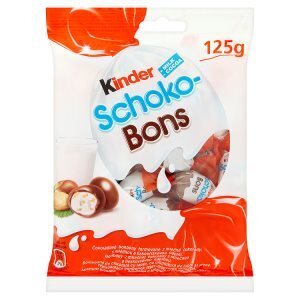 Jip Kinder schoko-bons čokoládové bonbony z mléčné čokolády s mléčnou a lískooříškovou náplní 125g nabídka