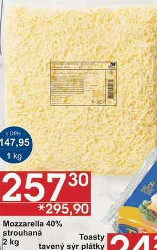 Jip Mozzarella 40% strouhaná, 2 kg nabídka