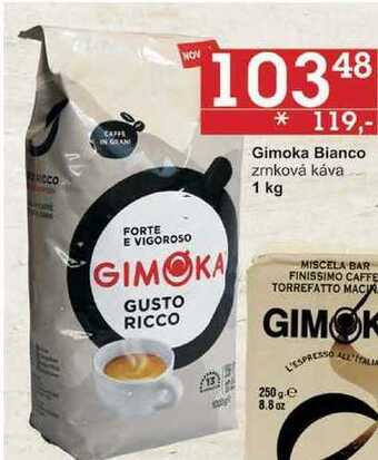 Jip Gimoka bianco zrnková káva, 1 kg nabídka