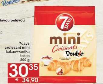 Jip 7days croissant mini kakao+vanilka, 200 g nabídka