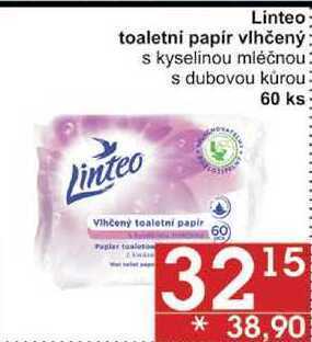 Jip Linteo toaletní papír vlhčený s kyselinou mléčnou, 60 ks nabídka