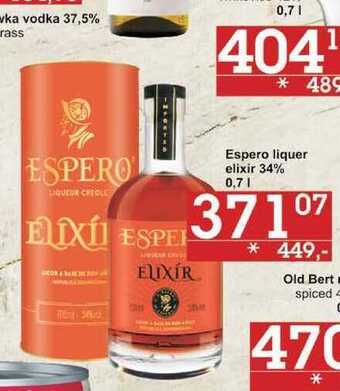 Jip Espero liquer elixír 34%, 0,7 l nabídka