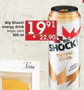 Jip Big shock! energy drink tropic zero, 500 ml nabídka