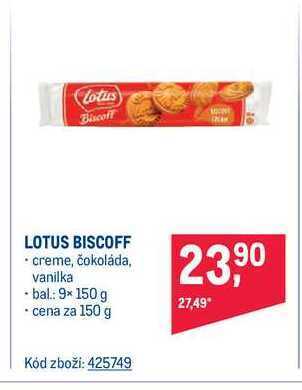 Makro Lotus biscoff 150 g nabídka