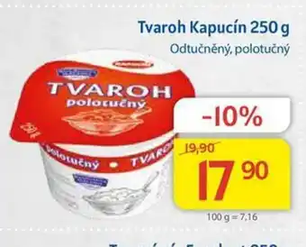 Kubík potraviny Tvaroh Kapucín 250g nabídka