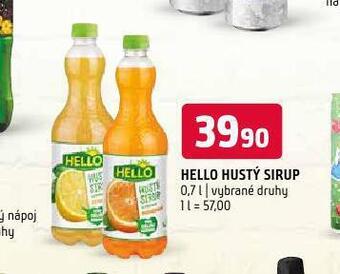 Terno Hello hustý sirup nabídka