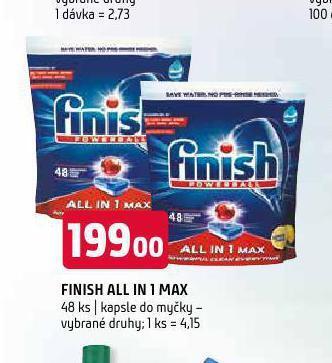 Terno Finish all in 1 max kapsle do myčky nabídka