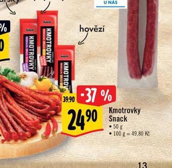Albert Kmotrovky snack nabídka