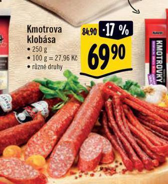 Albert Kmotrova klobása nabídka