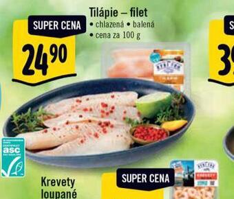Albert Tilápie - filet nabídka