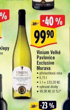 Albert Vinium velké pavlovice exclusive morava nabídka