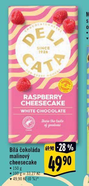 Albert Bílá čokoláda malinový cheesecake nabídka