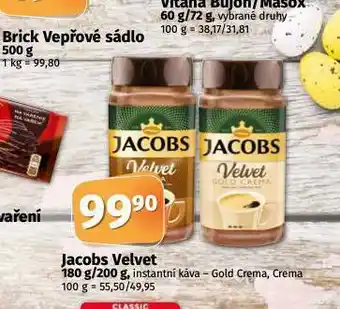 Coop Jacobs velvet instantní káva nabídka