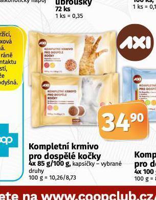 Coop Axi kompletní krmivo pro dospělé kočky nabídka