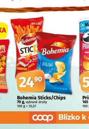 Coop Bohemia sticks / chips nabídka