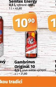 Coop Pivo gambrinus originál 10 nabídka