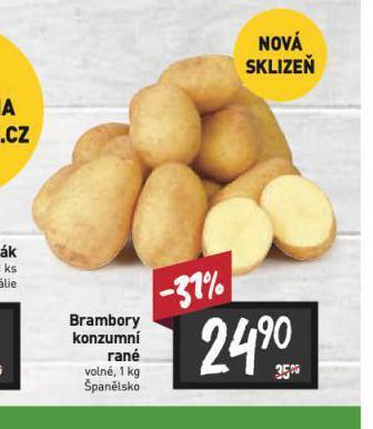 Billa Brambory konzumní rané nabídka