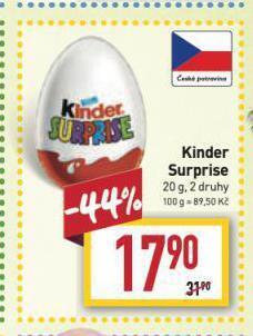 Billa Kinder surprise nabídka