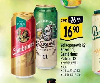 Albert Pivo velkopopovický kozel 11 nabídka