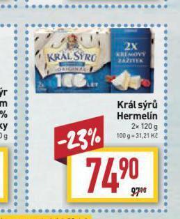 Billa Král sýrů hermelín nabídka