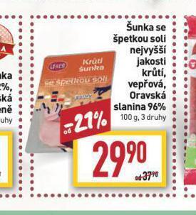 Billa Šunka se špetkou soli nabídka
