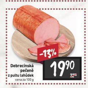 Billa Debrecínská pečeně nabídka