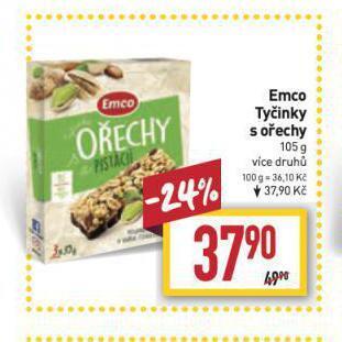 Billa Emco tyčinky s ořechy nabídka