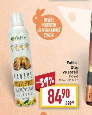 Billa Fabiol olej ve spreji nabídka