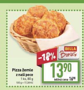 Billa Pizza žemle nabídka