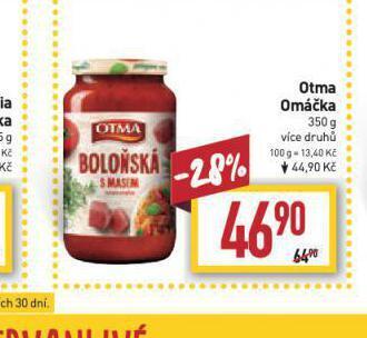 Billa Otma omáčka nabídka