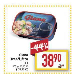 Billa Giana tresčí játra nabídka