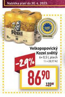 Billa Pivo velkopopovický kozel nabídka