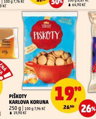 Penny Market Piškoty karlova koruna nabídka