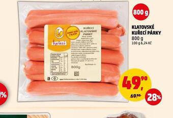 Penny Market Klatovské kuřecí párky nabídka