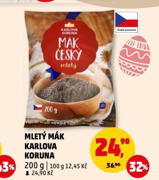 Penny Market Mletý mák karlova koruna nabídka