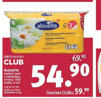 Rossmann Alouette toaletní papír nabídka