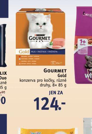 Rossmann Gourmet gold konzerva pro kočky nabídka