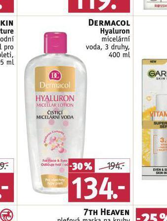 Rossmann Dermacol hyaluron micelární voda nabídka
