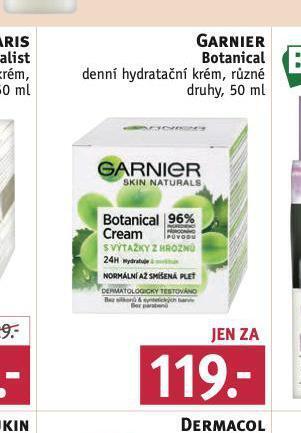 Rossmann Garnier botanical krém nabídka