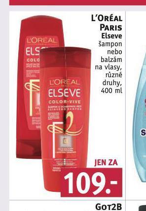 Rossmann Loreal paris elseve šampon, balzám nabídka