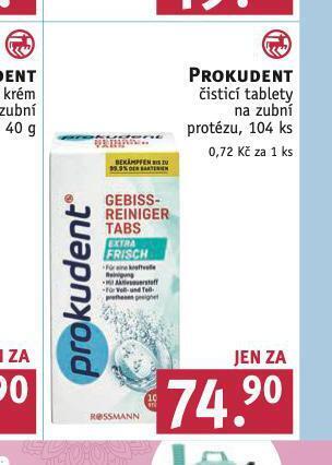 Rossmann Prokudent čistící tablety na zubní protézu nabídka